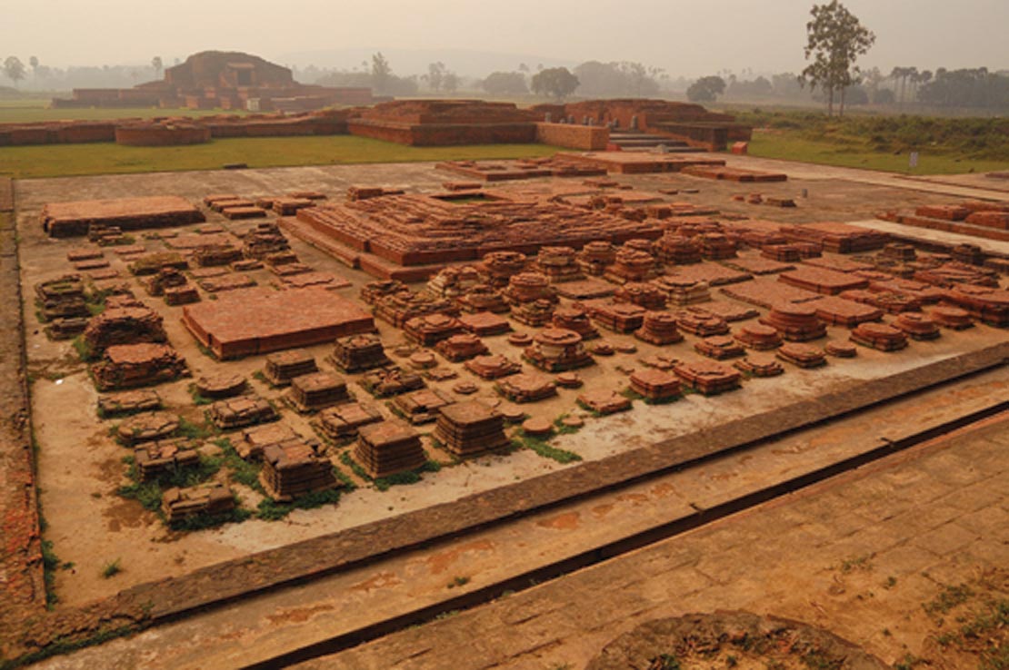 Le monastère de Vikramaśīla demeura un centre majeur de l’étude et de la pratique bouddhiste pendant tout le XIIe siècle.  Photo de Saurav Sen Tonandada.